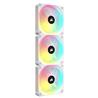 CORSAIR QX RGB Series, iCUE LINK QX120 RGB White, 120mm Magnetic Dome RGB Fan, Triple Pack