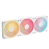 CORSAIR iCUE LINK LX120-R RGB 120 mm PWM Kit de démarrage de ventilateurs inversés - Blanc