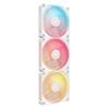 CORSAIR iCUE LINK LX120-R RGB 120 mm PWM Kit de démarrage de ventilateurs inversés - Blanc