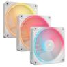 CORSAIR iCUE LINK LX120-R RGB 120 mm PWM Kit de démarrage de ventilateurs inversés - Blanc