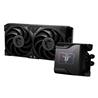 MSI MEG Core Liquid S280 AIO Liquid CPU Cooler, 2.4" IPS Display 280mm Radiator, Duo 140mm Silent Gale P14 PWM Fans, Controlled