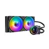 AZZA Galeforce 240 ARGB Gaming Liquid Cooler, 2x PWM (4pin) ARGB LED Fan, Intel Sockets up to LGA 2066; AMD Sockets up to AM5