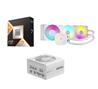 AMD Ryzen 7 9800X3D CPU + CORSAIR iCUE LINK TITAN 360 RX RGB White Liquid CPU Cooler + CORSAIR RM1000e White Power Supply