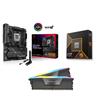 AMD R9 9950X CPU + ASUS ROG STRIX X870E-H GAMING WIFI7 Motherboard + CORSAIR RGB 64GB D5 6000MHz Black RAM