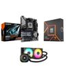 AMD Ryzen 7 7700X CPU + GIGABYTE B650 EAGLE AX Motherboard + CORSAIR NAUTILUS 240 RS ARGB Liquid CPU Cooler