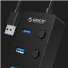 ORICO 4-Port USB3.0 Hub with Individual LEDs Power Switch, 30cm Cable(Open Box)