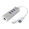 UNITEK Hub en aluminium avec 3 ports USB 3.0 et Ethernet Gigabit