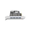 Dual Chip 4-Port Dedicated 10Gbps USB 3.1 Gen 2 PCIe Host Card(Open Box)