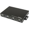 STARTECH USB to Serial Adapter Hub | 4 Port | Wall Mount | COM Port Retention | Texas Instruments | USB to RS232 Adapter