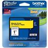 Brother TZ Label Tape - 1" Width x 26 1/5 ft Length - Rectangle - Thermal Transfer - Yellow