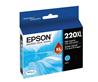 EPSON T220XL220 DURABrite Ultra Cyan High Capacity Cartridge Ink