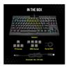 CORSAIR K70 RGB TKL Mechanical Gaming Keyboard, Backlit RGB LED, CHERRY MX Red Keyswitches, Black