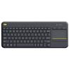 LOGITECH K400 Plus Wireless Touch Keyboard – Black(Open Box)