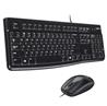 LOGITECH MK120 USB Wired Desktop Keyboard and Mouse Combo(Open Box)