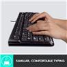 LOGITECH MK120 USB Wired Desktop Keyboard and Mouse Combo(Open Box)