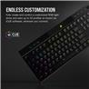 CORSAIR K100 AIR Mechanical Wireless CHERRY Ultra Low Profile Tactile Switch Keyboard with RGB Backlighting – Black