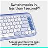 LOGITECH  POP ICON KEYS Wireless Keyboard (Lilac & Off-White)