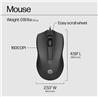 Souris filaire HP 100 - Capteur optique précis 1600 DPI - Connexion USB facile - Design ambidextre - Commande à 3 boutons et...