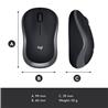 LOGITECH  M185 Wireless Mouse (Swift Gray)