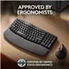 LOGITECH Wave Keys Wireless Ergonomic Keyboard - Graphite