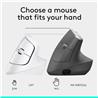Souris sans fil ergonomique verticale LOGITECH Lift (blanc cassé)