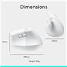 Souris sans fil ergonomique verticale LOGITECH Lift (blanc cassé)