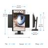 BenQ GW2485TC 24" 1080p FHD IPS Monitor│USB-C│Noise Cancellation Mic│Built-in Speakers│Eye-Care│Ergonomic│ Daisy Chain