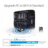 ASUS (PCE-AX3000) ASUS PCE-AX3000 WiFi 6 (802.11ax) Adapter with 2 external antennas. Supporting 160MHz for total data rate up 