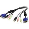 STARTECH 10 ft 4-in-1 USB VGA KVM Cable with Audio and Microphone