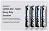 PANASONIC - Carbon Zinc 4-pack size AAA Battery (UM4NPA4BCA)