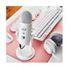 Logitech Blue Yeti Premium USB Gaming Microphone, White Mist