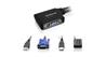 IOGEAR 2-Port USB KVM Switch with Cables & Remote