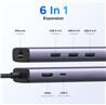 UGREEN Revodok USB C Hub 6-in-1, K30Hz HDMI, 95W Charging, 5Gbps USB C
