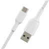 Belkin BOOSTCHARGE Braided USB-C to USB-A Cable 4ft White(Open Box)