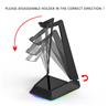 Blue Solids Technology -  RGB Lighting Gaming Headset Stand with Three USB Ports , Black(Open Box)