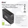 CLUB3D Power Charger up to 112W, 4 ports, 2x USB Type-A 2x Type-C