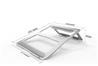 iCan Z12-S Portable Aluminum Foldable Laptop and Tablet Stand, Silver.(Open Box)