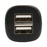 iCAN 12W Dual Port USB-A Car Charger - Black