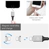 BASEUS Insnap Series Magnetic Cable For Lightning 1.2M Silver+Black