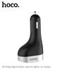 HOCO Dual USB-A Car Charger, Regal Digital Display Cigarette Lighter