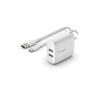 Belkin 24W Dual USB-A Wall Charger with USB-A to USB-C Cable(Open Box)