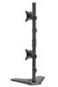 Brateck 17"-32" Vertical Dual-Monitor Steel Articulating Monitor Mount | Vesa 100x100,75x75 | Max Load 9KG Per Arm | Matte Blac