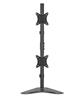 Brateck 17"-32" Vertical Dual-Monitor Steel Articulating Monitor Mount | Vesa 100x100,75x75 | Max Load 9KG Per Arm | Matte Blac