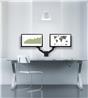 Mount-It! MI-766 Dual Arm Monitor Wall Mount, supports monitors with 75 x 75 and 100 x 100 VESA patterns and screens up to 27"