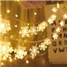 iCAN Indoor Snowflake LED Light chain 120cm long  with 10 LED snowflake in warm white LED - Battery Powered(Open Box)