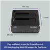 Vantec JX, USB 3.2 Gen1, Dual Bay Dock For SATA Drive, Clone Function