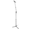 iCAN One-hand Adjustable Clutch Microphone Stand, Black - MS126(Open Box)