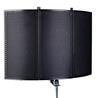 iCAN Foldable Metal Microphone Screen, Aluminum Frame, Black-MA303(Open Box)