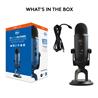 Blue Yeti Microphone (Blackout) | 16-Bit/48 kHz Resolution(Open Box)