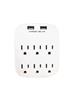 iCAN 6 Outlets 2 USB-A Wall Tap Power Strips